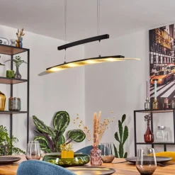 hofstein Casalino Suspension LED Noir, Transparent, 1 lumière