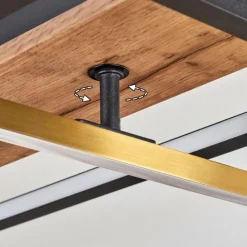 hofstein Cascada Plafonnier LED Laiton, Écru, Noir, 1 lumière