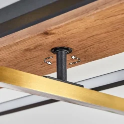 hofstein Cascada Plafonnier LED Laiton, Écru, Noir, 1 lumière