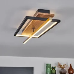 hofstein Cascada Plafonnier LED Laiton, Écru, Noir, 1 lumière