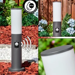 hofstein Caserta Borne lumineuse, Eclairage de chemin Anthracite, 1 lumière, Détecteur de mouvement