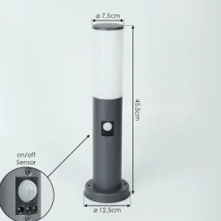 hofstein Caserta Borne lumineuse, Eclairage de chemin Anthracite, 1 lumière, Détecteur de mouvement