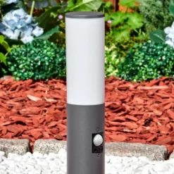 hofstein Caserta Borne lumineuse, Eclairage de chemin Anthracite, 1 lumière, Détecteur de mouvement