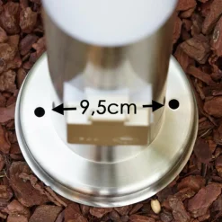 hofstein Caserta Borne lumineuse, Lampadaire, Eclairage de chemin Acier inoxydable, 1 lumière