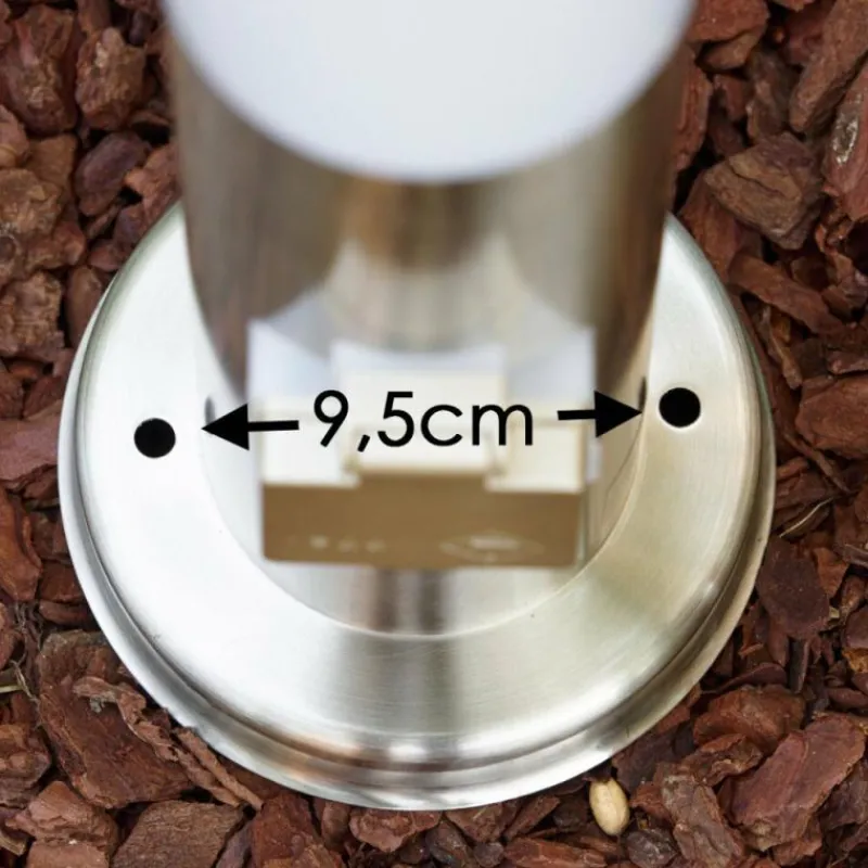 hofstein Caserta Borne lumineuse, Lampadaire, Eclairage de chemin Acier inoxydable, 1 lumière