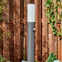 hofstein Caserta Eclairage de chemin Anthracite, 1 lumière, Détecteur de mouvement