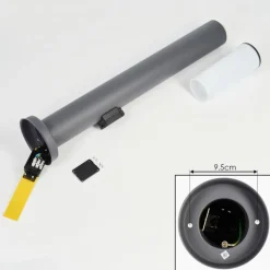 hofstein Caserta Lampe à prise électrique, Eclairage de chemin Anthracite, 1 lumière