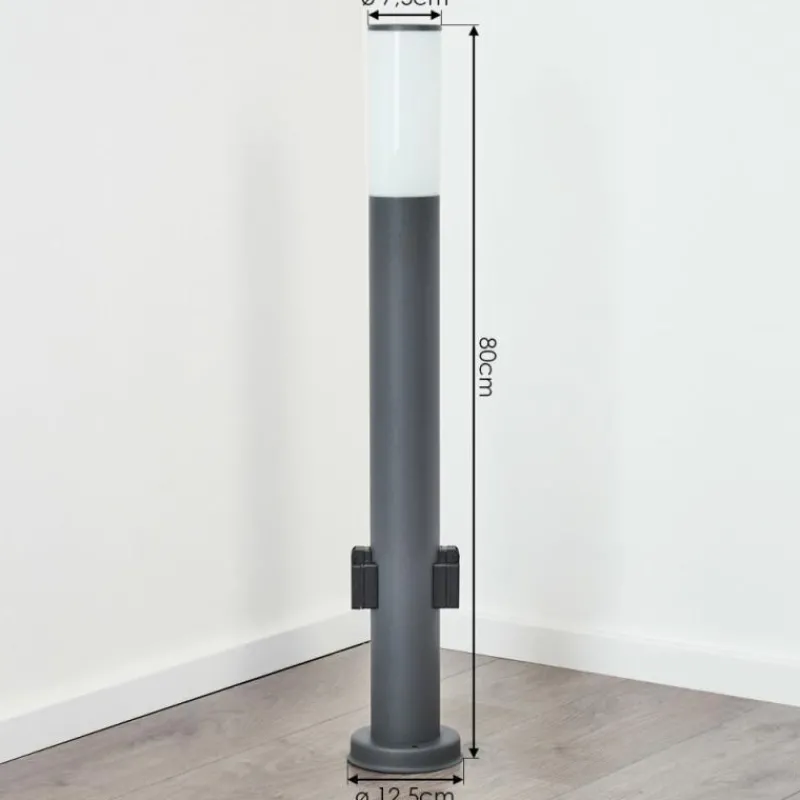 hofstein Caserta Lampe à prise électrique, Eclairage de chemin Anthracite, 1 lumière