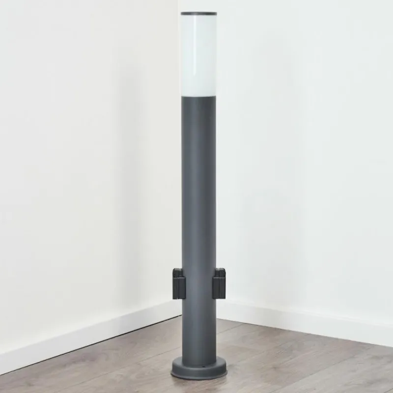 hofstein Caserta Lampe à prise électrique, Eclairage de chemin Anthracite, 1 lumière