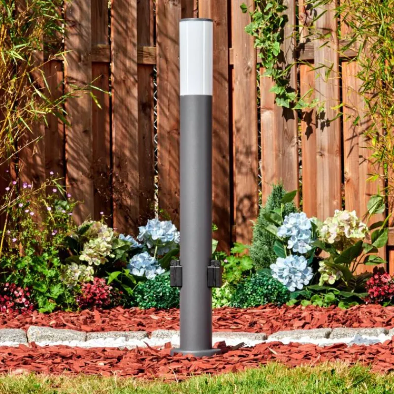 hofstein Caserta Lampe à prise électrique, Eclairage de chemin Anthracite, 1 lumière