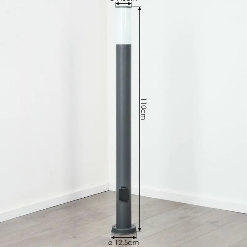 hofstein Caserta Lampe à prise électrique, Eclairage de chemin Anthracite, 1 lumière