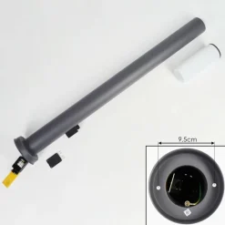 hofstein Caserta Lampe à prise électrique, Eclairage de chemin Anthracite, 1 lumière