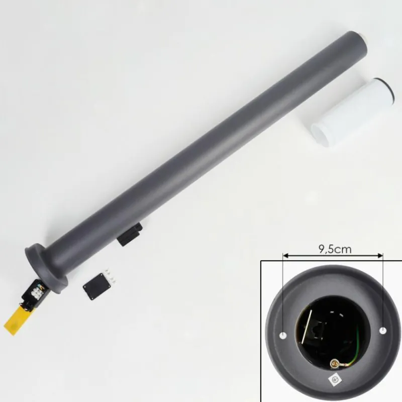 hofstein Caserta Lampe à prise électrique, Eclairage de chemin Anthracite, 1 lumière