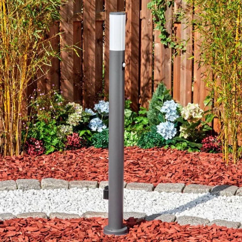 hofstein Caserta Lampe à prise électrique, Eclairage de chemin Anthracite, 1 lumière, Détecteur de mouvement