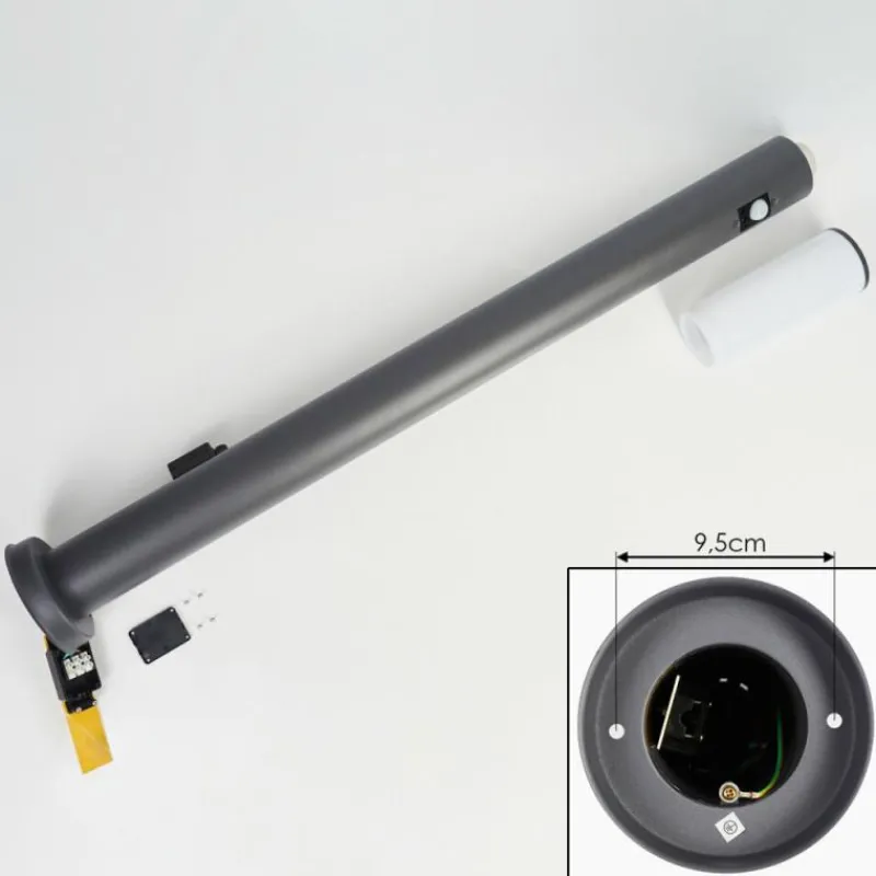 hofstein Caserta Lampe à prise électrique, Eclairage de chemin Anthracite, 1 lumière, Détecteur de mouvement