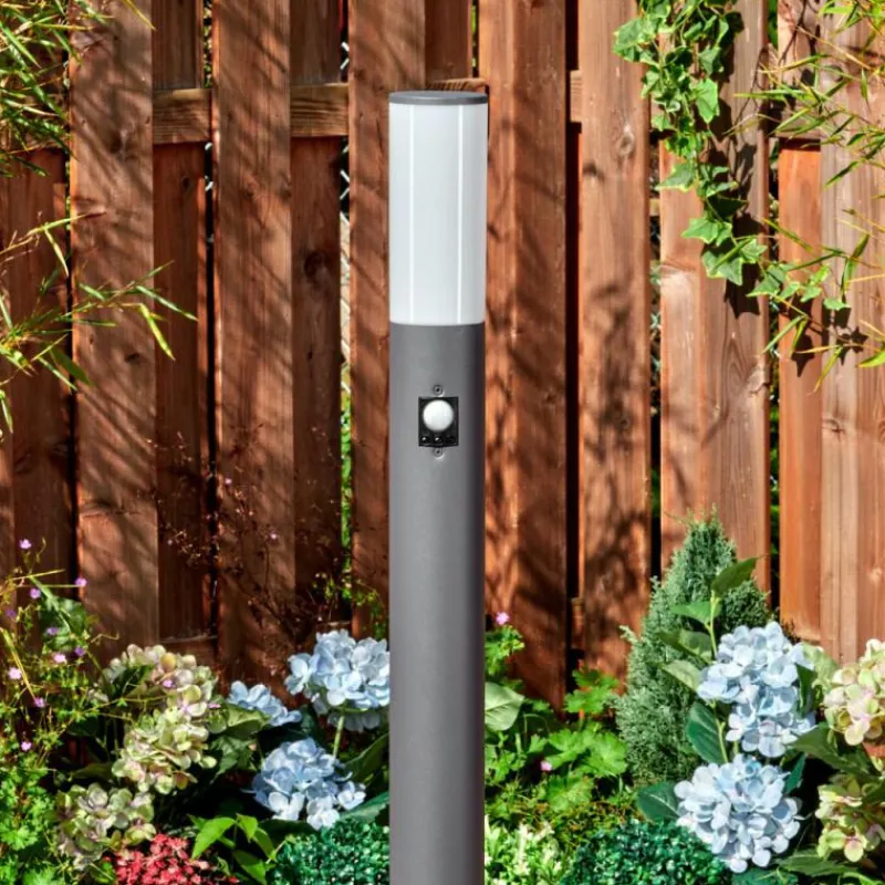 hofstein Caserta Lampe à prise électrique, Eclairage de chemin Anthracite, 1 lumière, Détecteur de mouvement