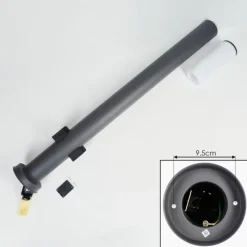 hofstein Caserta Lampe à prise électrique, Eclairage de chemin Anthracite, 1 lumière