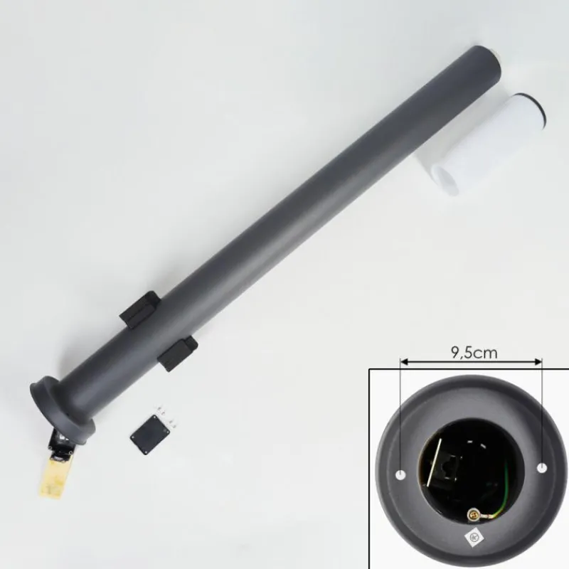 hofstein Caserta Lampe à prise électrique, Eclairage de chemin Anthracite, 1 lumière