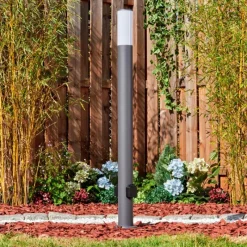 hofstein Caserta Lampe à prise électrique, Eclairage de chemin Anthracite, 1 lumière