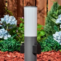 hofstein Caserta Prises électriques d'extérieur, Borne lumineuse, Eclairage de chemin Anthracite, 1 lumière