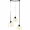 Luminaires Brilliant Casto Suspension Noir, 3 lumières