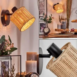 hofstein Cavaca Applique murale, Spot mural Noir, 1 lumière