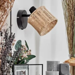 hofstein Cavaca Applique murale, Spot mural Noir, 1 lumière