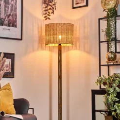 Luminaires Scandinaves-hofstein Cavaca Lampadaire Brun, Écru, Noir, 1 lumière