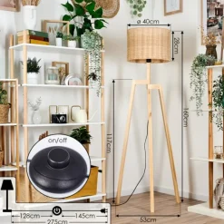 Luminaires Scandinaves-hofstein Cavaca Lampadaire Écru, 1 lumière