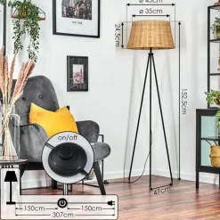 Luminaires Scandinaves-hofstein Cavaca Lampadaire Écru, 1 lumière