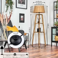 Luminaires Scandinaves-hofstein Cavaca Lampadaire Écru, 1 lumière