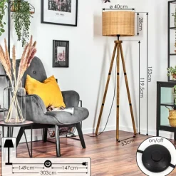 Luminaires Scandinaves-hofstein Cavaca Lampadaire Écru, 1 lumière