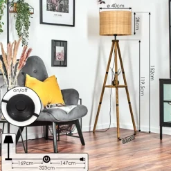 Luminaires Scandinaves-hofstein Cavaca Lampadaire Écru, 1 lumière