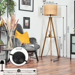 Luminaires Scandinaves-hofstein Cavaca Lampadaire Écru, 1 lumière