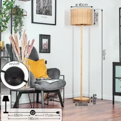 Luminaires Scandinaves-hofstein Cavaca Lampadaire Écru, 1 lumière