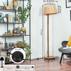 Luminaires Scandinaves-hofstein Cavaca Lampadaire Écru, 1 lumière