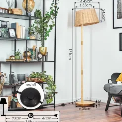 Luminaires Scandinaves-hofstein Cavaca Lampadaire Écru, 1 lumière