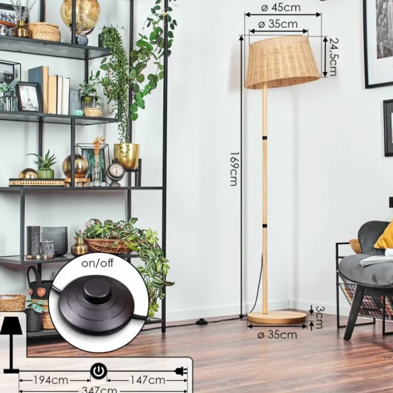 Luminaires Scandinaves-hofstein Cavaca Lampadaire Écru, 1 lumière