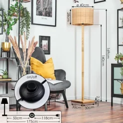 Luminaires Scandinaves-hofstein Cavaca Lampadaire Écru, 1 lumière