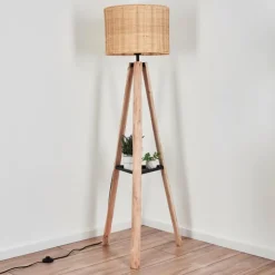 Luminaires Scandinaves-hofstein Cavaca Lampadaire Écru, Noir, 1 lumière
