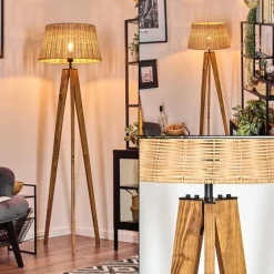 Luminaires Scandinaves-hofstein Cavaca Lampadaire Écru, Noir, 1 lumière