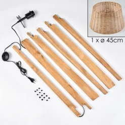 Luminaires Scandinaves-hofstein Cavaca Lampadaire Écru, Noir, 1 lumière