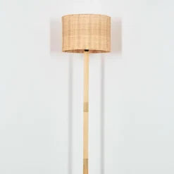 Luminaires Scandinaves-hofstein Cavaca Lampadaire Écru, Noir, 1 lumière