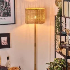 Luminaires Scandinaves-hofstein Cavaca Lampadaire Écru, Noir, 1 lumière