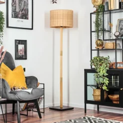 Luminaires Scandinaves-hofstein Cavaca Lampadaire Écru, Noir, 1 lumière