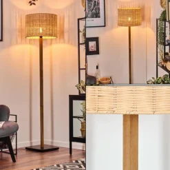 Luminaires Scandinaves-hofstein Cavaca Lampadaire Écru, Noir, 1 lumière