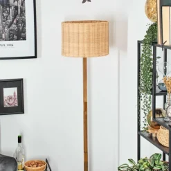 Luminaires Scandinaves-hofstein Cavaca Lampadaire Écru, Noir, 1 lumière