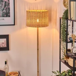 Luminaires Scandinaves-hofstein Cavaca Lampadaire Écru, Noir, 1 lumière