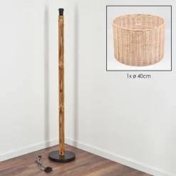 Luminaires Scandinaves-hofstein Cavaca Lampadaire Écru, Noir, 1 lumière