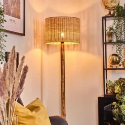 Luminaires Scandinaves-hofstein Cavaca Lampadaire Écru, Noir, 1 lumière